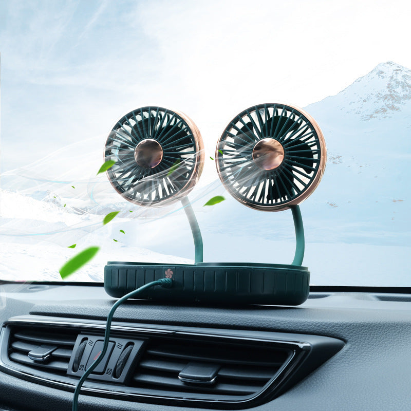 Double-Headed Hose Small Fan Usb Car Interior Creative Automotive Accessories