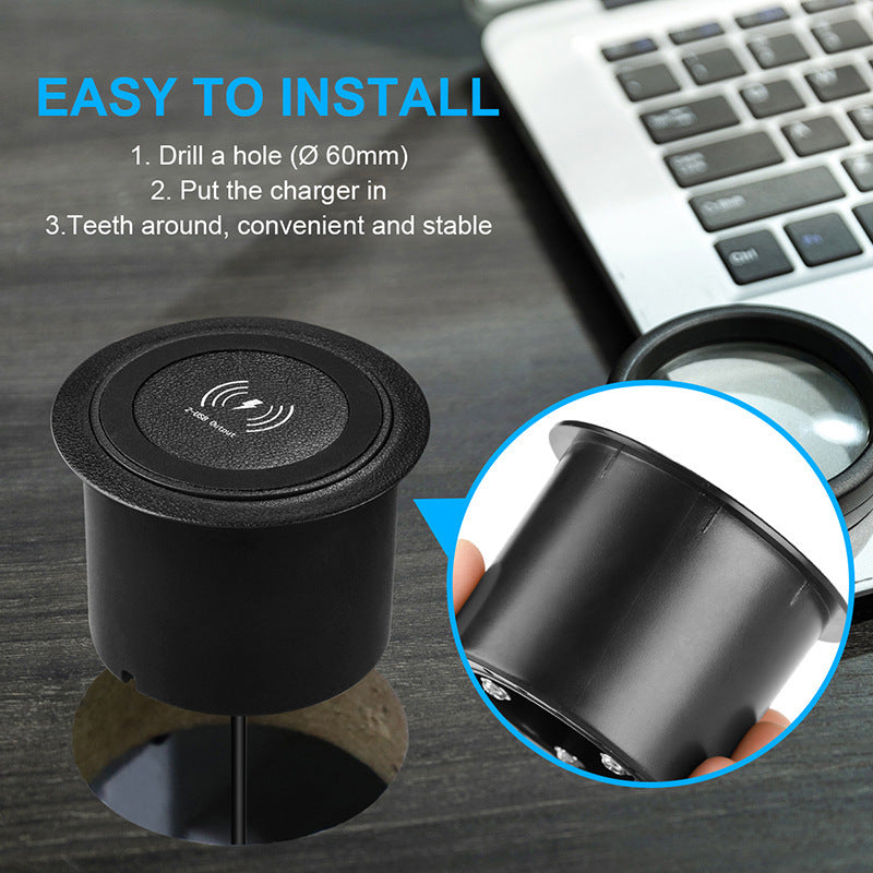 10W Fast Wireless Built-In QI Charger Desktop Multiple Protection Universal Liftable Wireless Qi Charging