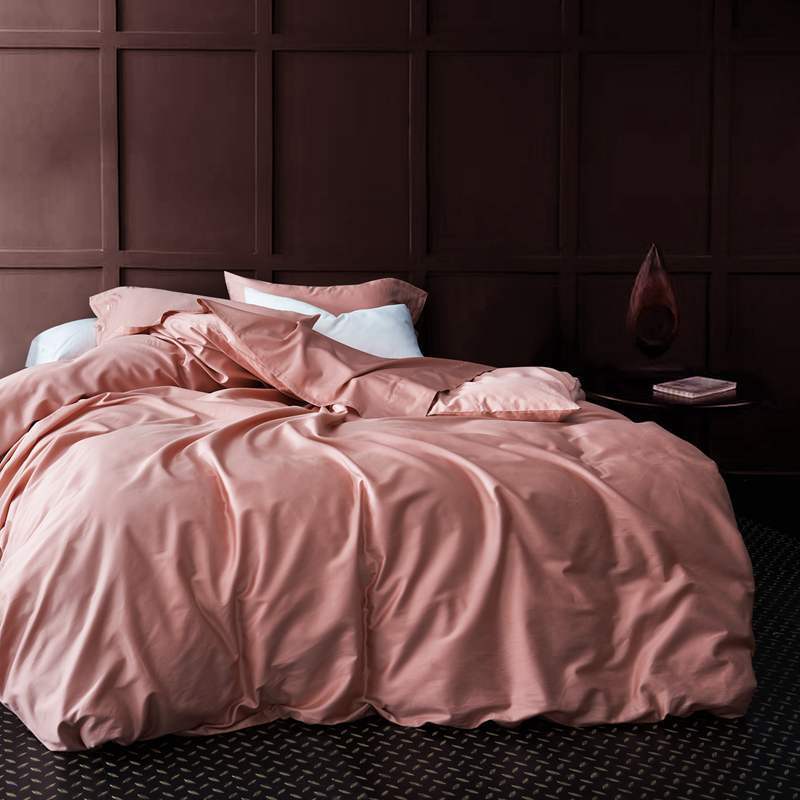 Double Bed Simple Color Four-piece Bed Sheet