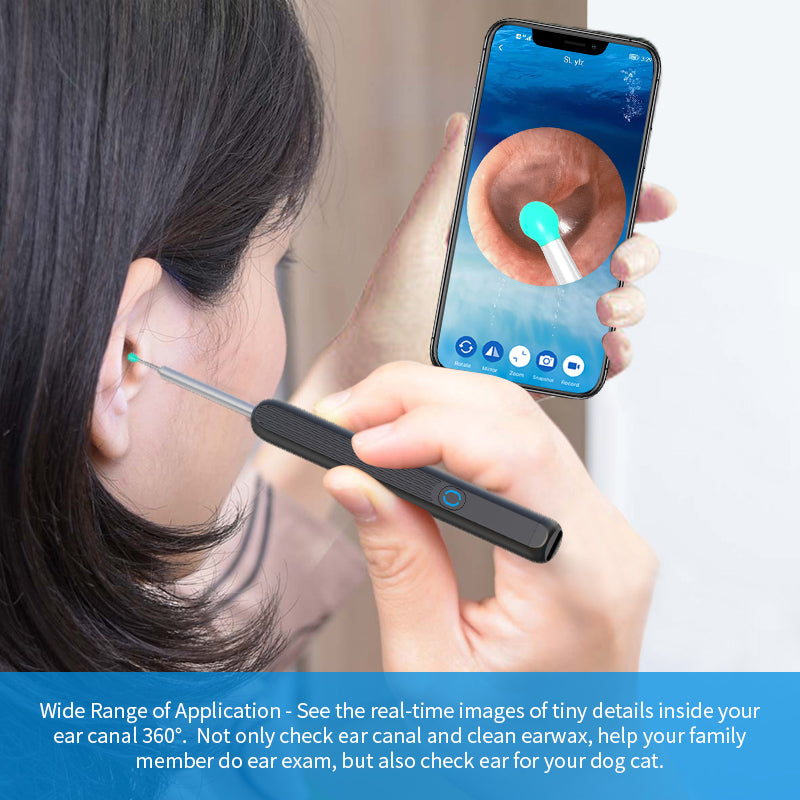NE3 Ear Cleaner Otoscope with Camera - Wireless Ear Endoscope for iPhone