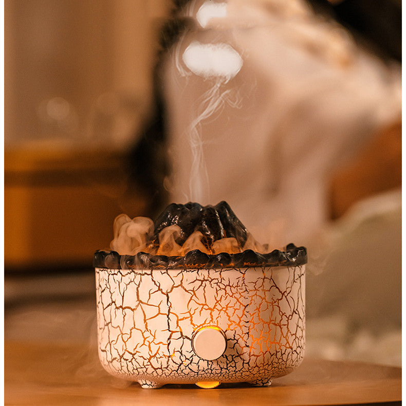 Creative Volcano Humidifier - Aromatherapy Machine with Jellyfish Air Flame Effect