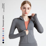 Quick-Drying Long Sleeve Yoga Sports Jacket - Slim Fit Outerwear for Fitness and Running