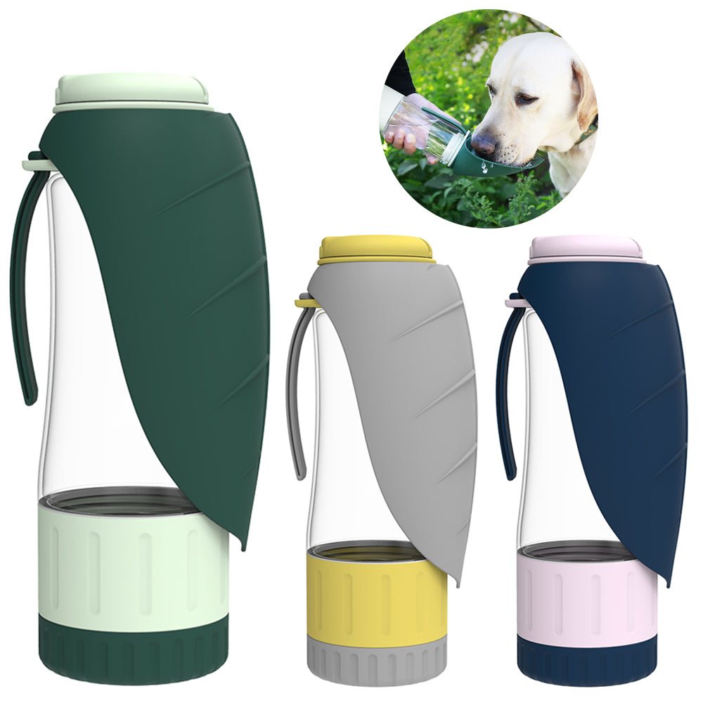 2 In 1 Multifunction Pet Dog Water Bottle with Foldable Silicone Bowl