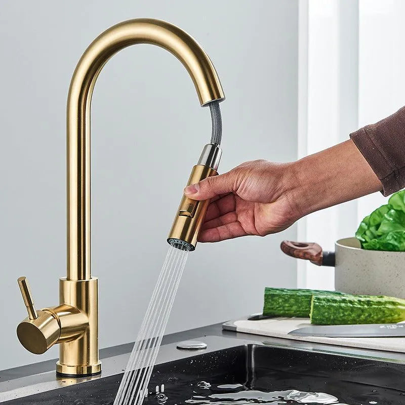 304 Stainless Steel Kitchen Pull-out Faucet