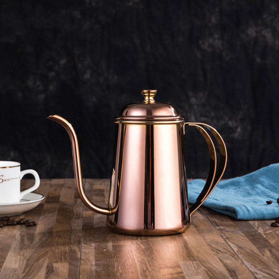 Stainless Steel Long-mouth Coffee Hand Pot With Narrow Mouth