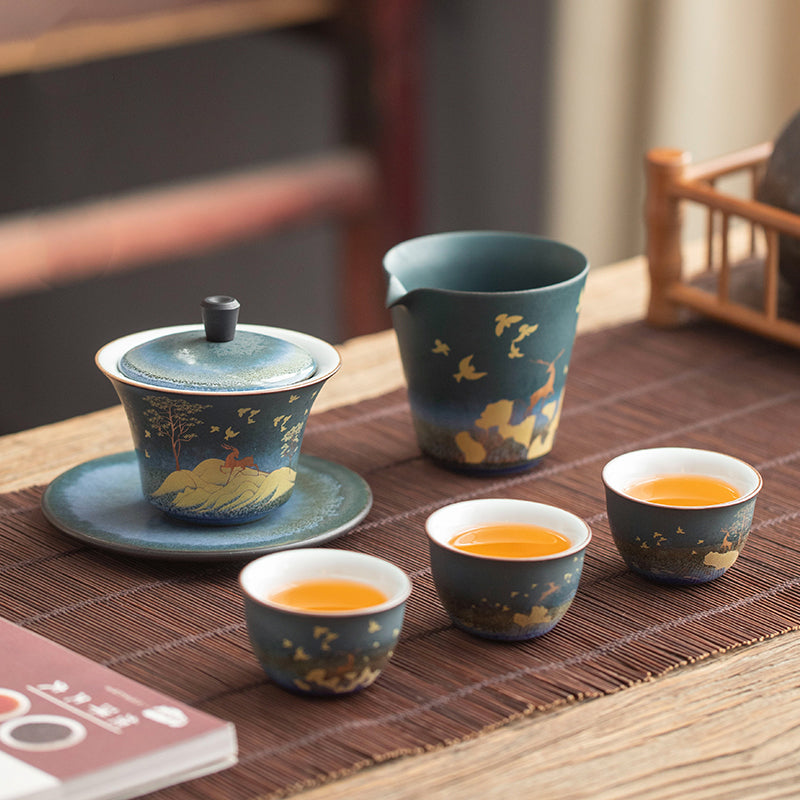Home Retro Ceramic Kiln Turned Into Tea Bowl