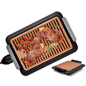 Non-stick Durable Electrothermal Barbecue Plate Fast BBQ Smokeless Grill with Temperature
