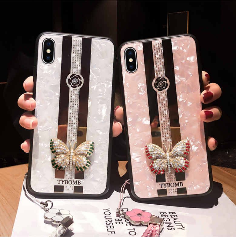 Luxury Diamond Butterfly Mirror iPhone Case - Minihomy