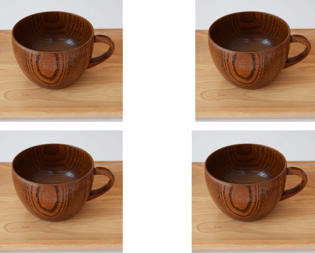 Handle coffee wooden cup whole wood cup