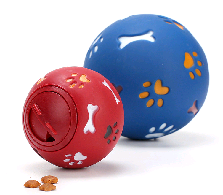 Pet Toy Bite Dog Leaking Puzzle Ball Size Multicolor Optional Milky Rubber Ball