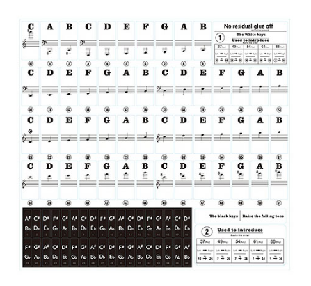 Transparent Piano Stickers - Minihomy