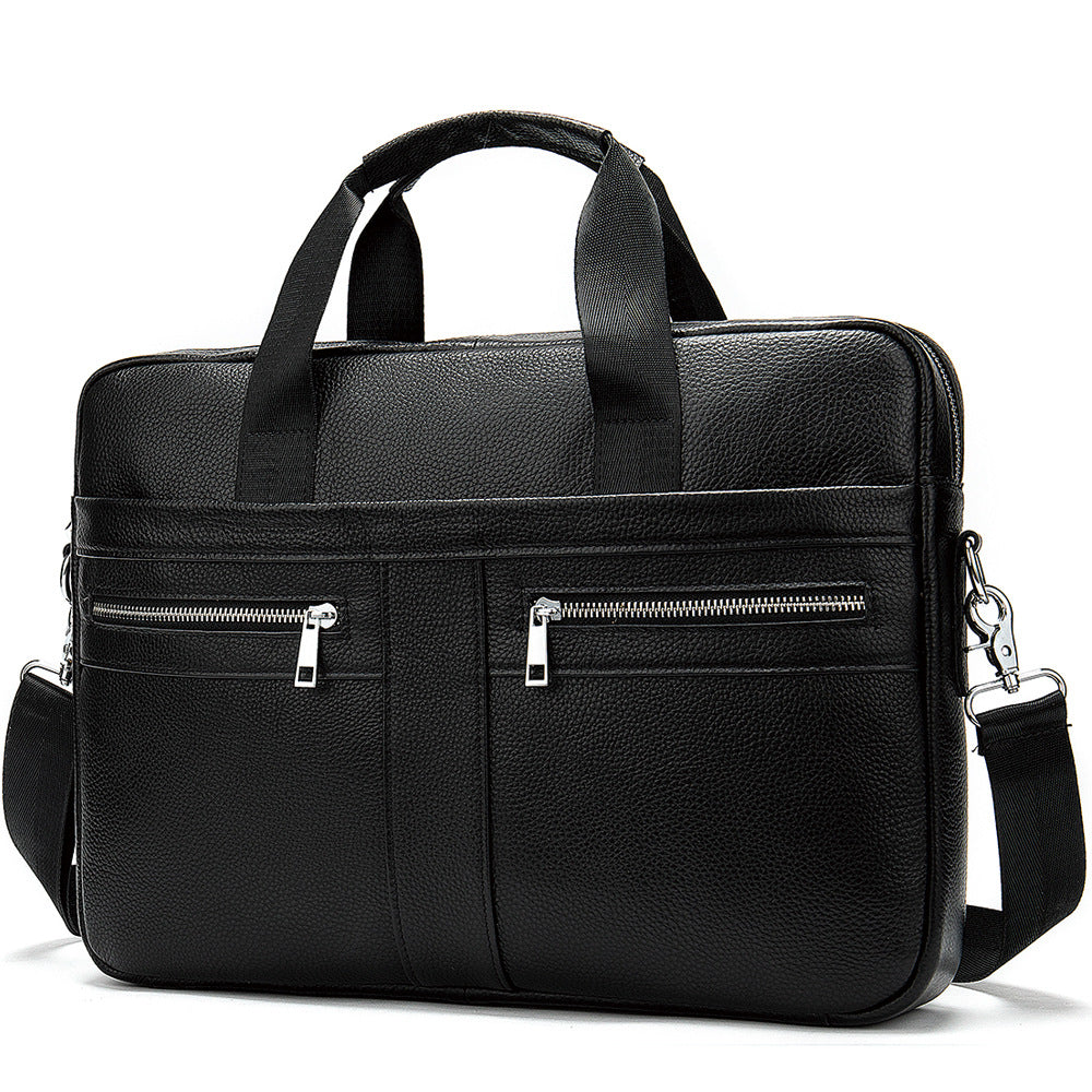 Business Leather Briefcase Men's Foreign Trade First Layer
