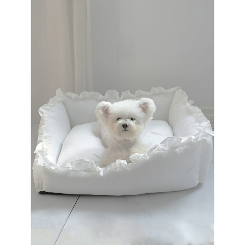 Super Comfy Princess Dog Bed Sofa Pet Kennel House Mat for Small Dogs Cat Teddy - Minihomy
