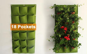 Wall Mount Hanging Planting Bags Home Supplies Multi Pockets DIY Grow Bag Planter Vertical Growing Vegetable Living Garden Bag - Minihomy