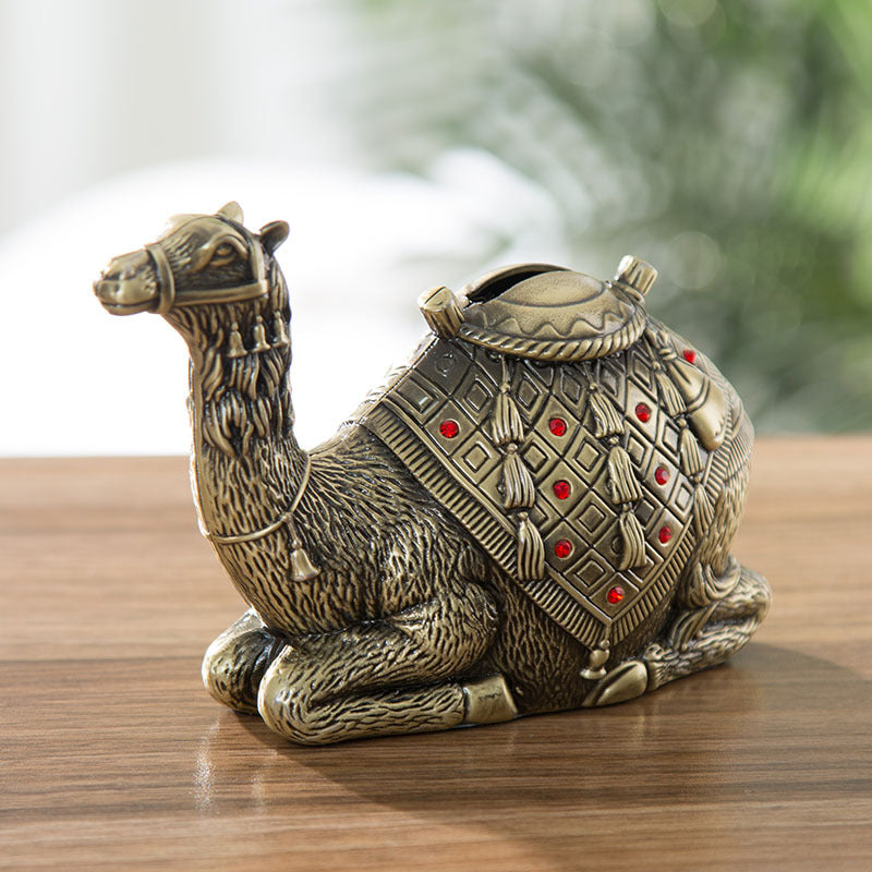 Desert Camel Piggy Bank Golden Handicraft Piggy Bank
