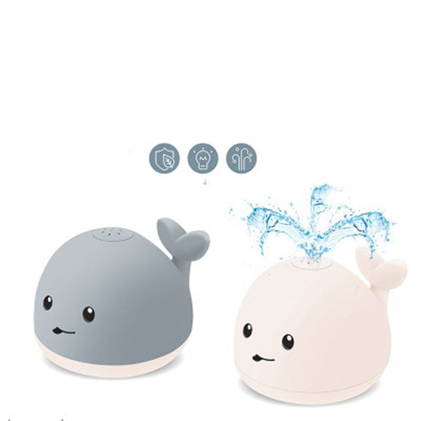 Baby Cute Cartoon Whale Floating Spraying Water Bath Toys With Light Music LED Light Baby Toys - Minihomy