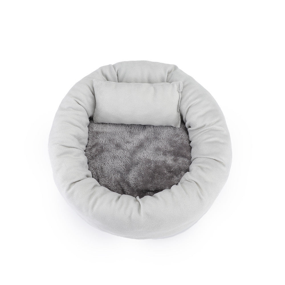 Cat and Dog Kennel Egg Tart Pet Nest Crystal Super Soft Winter Warm Indoor Pet Bed