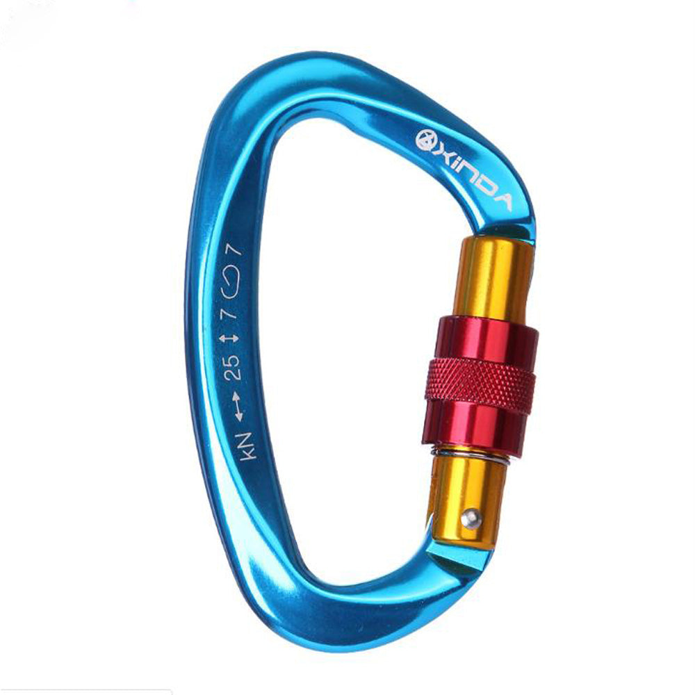 Outdoor Professional Rock Climbing Main Lock Carabiner Small D-shaped Main Lock Outdoor Quick-hanging Buckle Safety Buckle Rock Climbing Equipment