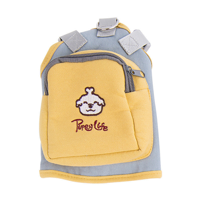 Puppylife Cat Traction Rope Chest Back Type Out Anti-Strike Dog Rope Small Dog Adjustable School Bag