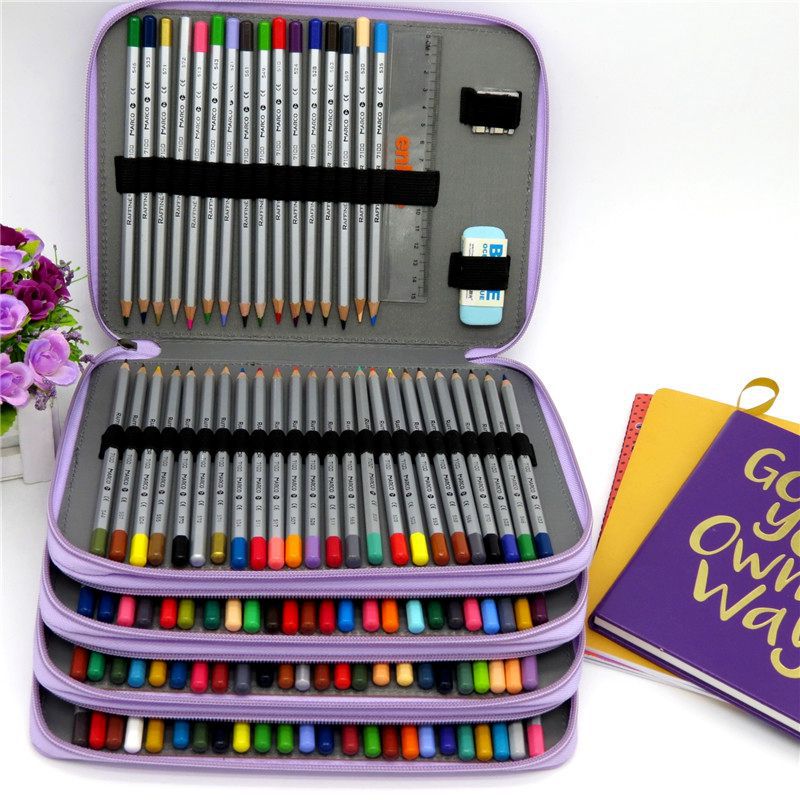 Pu Leather Creative Large-Capacity Pencil Case Simple Male And Female