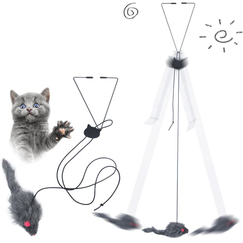 Pet Telescopic Hanging Door Small Mouse Pets Cat Toy - Minihomy