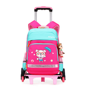 Korean Detachable Trolley  Bag For Elementary School Students - Minihomy