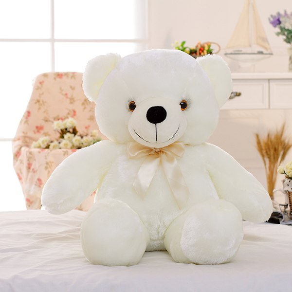 Creative Light Up LED Teddy Bear Stuffed Animals Plush Toy Colorful Glowing Christmas Gift For Kids Pillow - Minihomy
