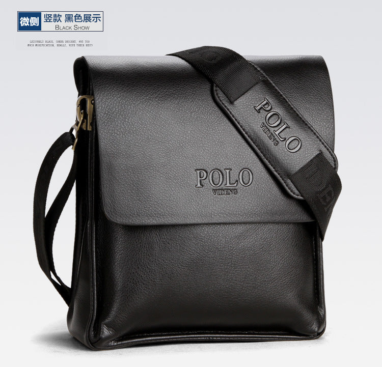 Luxury Vintage Man Bag PU Leather Famous Brand Shoulder Bag - Minihomy