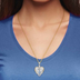 Gold Sliver Crystal Rhinestone Heart-shaped Design Angel Wings Sweater Chain Pendants Necklaces For Women Angle Girl Gift