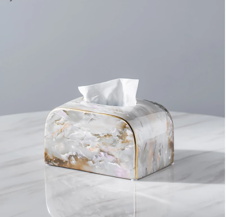 Light Luxury Marbled Paper Towel Decoration Coffee Table Dining Table Napkin Box Home Living Room