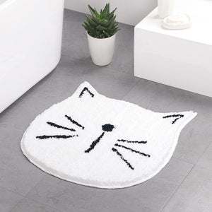 Carpet one generation flocking ins Nordic cartoon cat bathroom absorbent mat home entrance living room mat