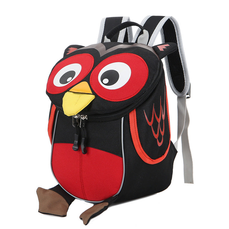 Cartoon children's schoolbag kindergarten baby 1-3 year old baby wrapped in the lovable owl's shoulder bag - Minihomy