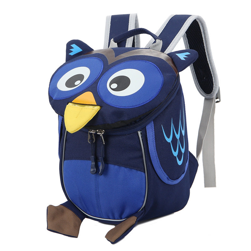 Cartoon children's schoolbag kindergarten baby 1-3 year old baby wrapped in the lovable owl's shoulder bag - Minihomy