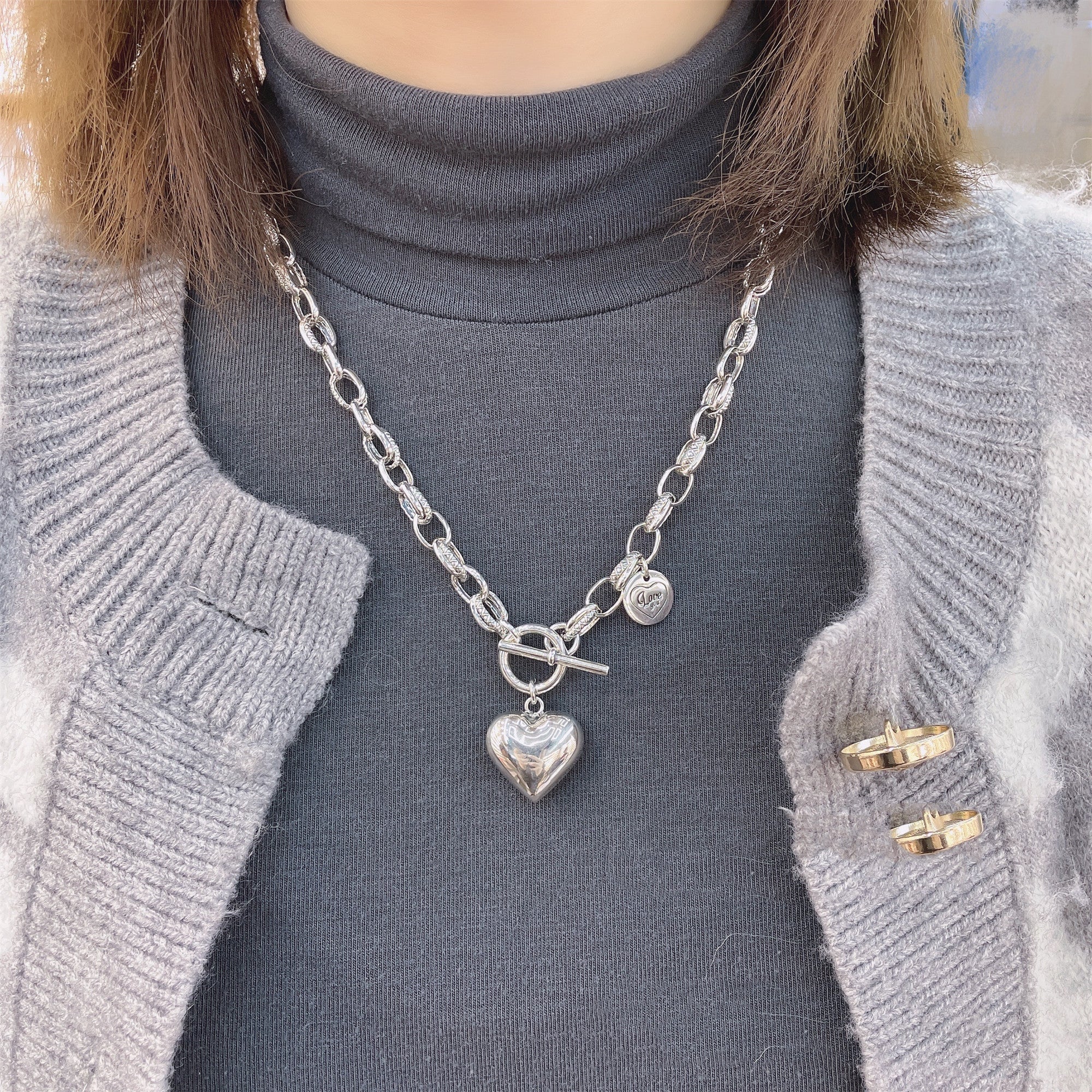 Imported Thick Chain Clavicle Chain Sweater Chain