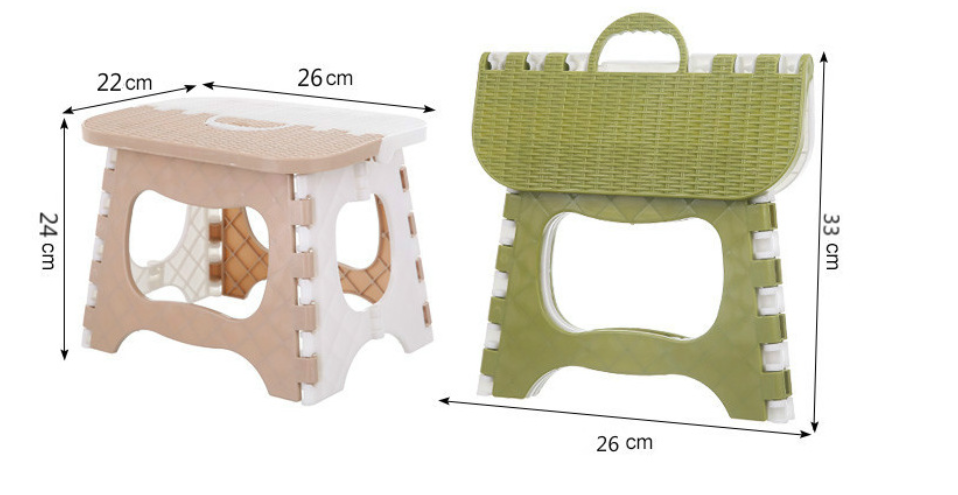Children's Bathroom Small Bench Portable Plastic Folding Stool - Minihomy