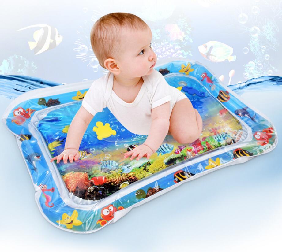 Baby Inflatable Water Mat, Infants Summer Beach Water Mat Patted Pad Water Cushion For Infants Toddlers Summer Fun Activity Play Toys Baby Pillows