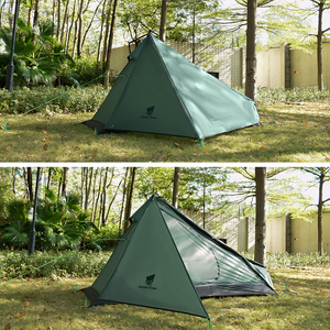 High-end Light Portable Climbing Pyramid Poleless Tent