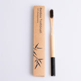 Round Bamboo Toothbrush with Natural Bamboo Handle