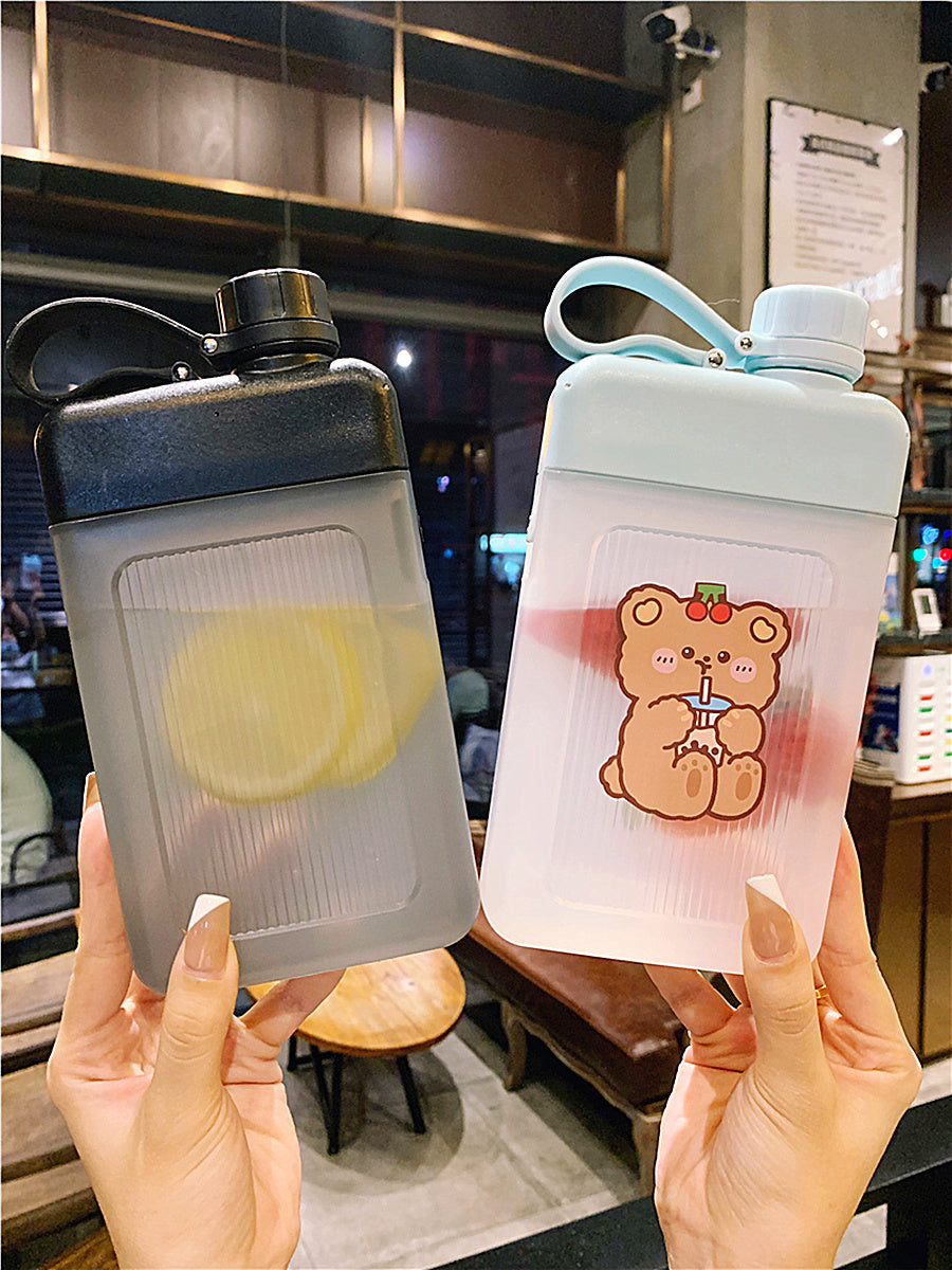 Korean Version Of Simple And Square Frosted Plastic Cup