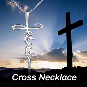 Sterling Silver Faith Cross Jesus Jewelry Gifts for Women Man