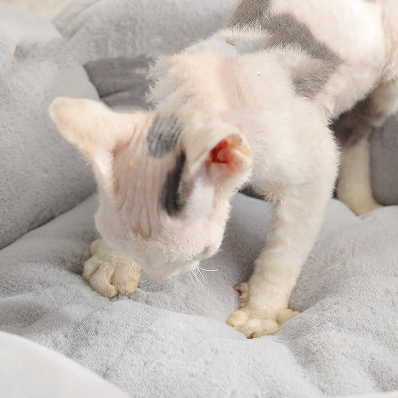 Pet Bed Mat New Pet Soft Dog Cat Blanket  Flower Shaped Doghouse - Minihomy