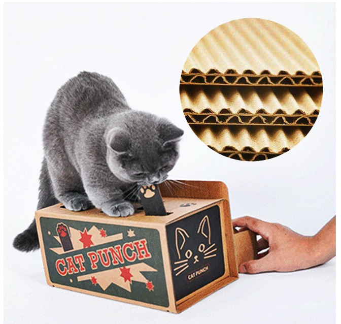 Funny Cat toy hit hamster corrugated kitten carton paper