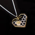 X & P Charm Fashion Silver necklaces for Women Girl Heart Honeycomb Bee pendant choker necklace Gift Prom Party Animal