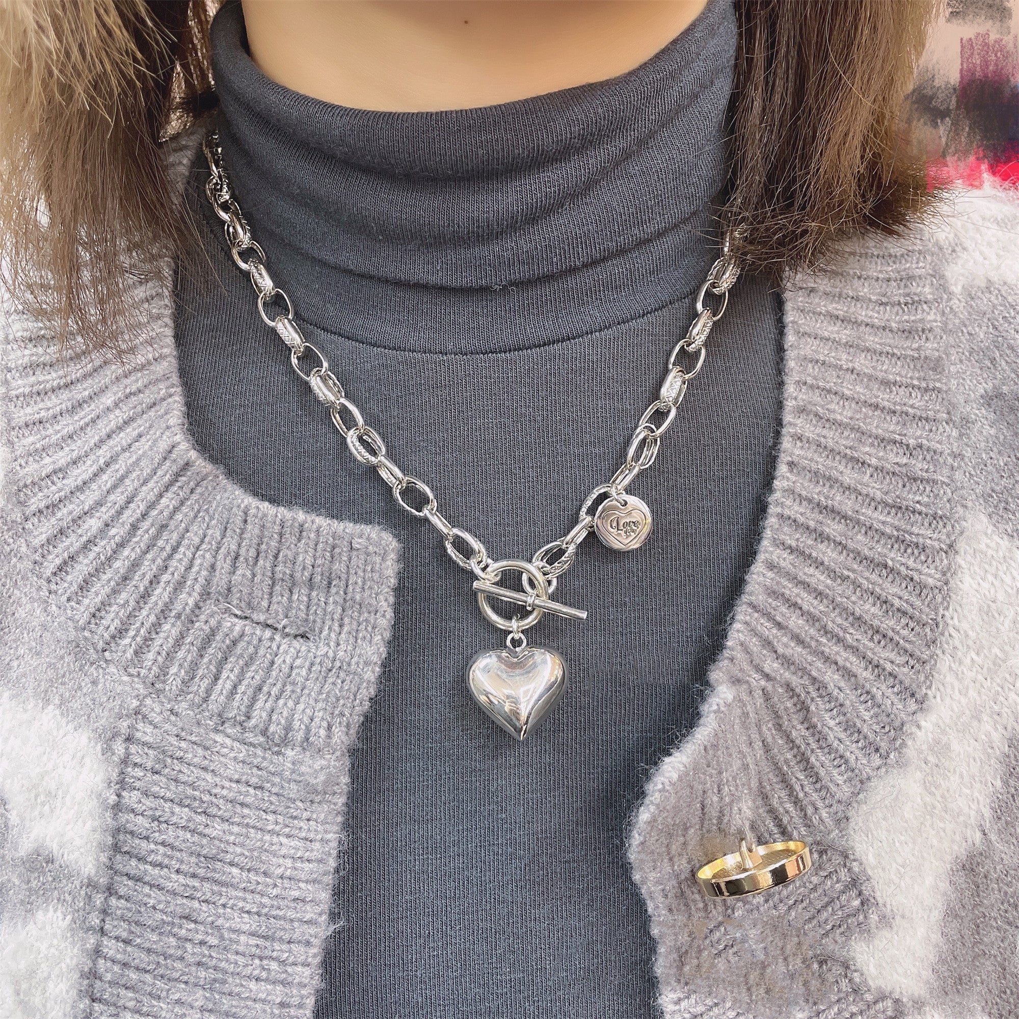 Imported Thick Chain Clavicle Chain Sweater Chain
