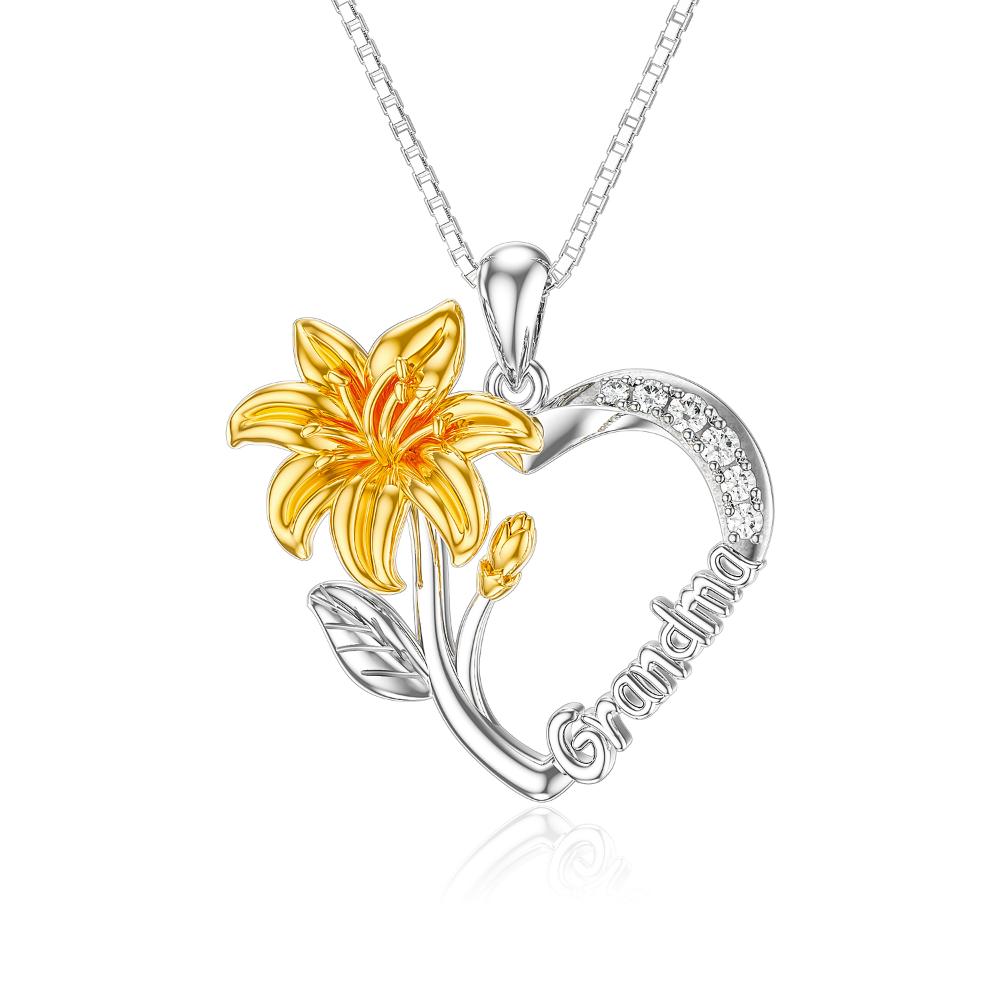Necklace I Love You Grandmother Nana Pendant Women Jewelry Birthday Gift