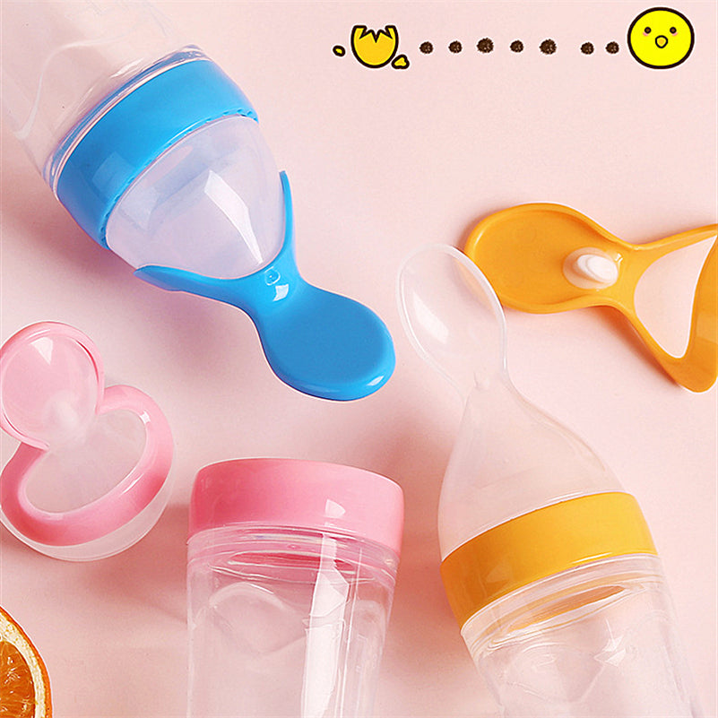 Silicone Training Rice Spoon Infant Cereal Food Supplement Safe Feeder - Minihomy
