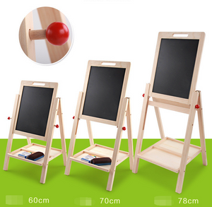 Children learn double-sided writing board wood ball can be raised and lowered convenient drawing board educational toys