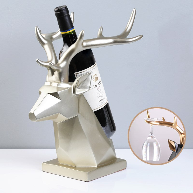 Nordic creative deer head wine rack