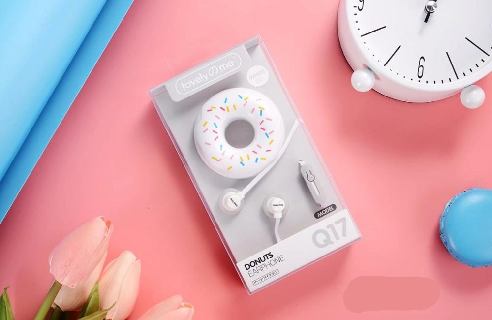 Creative donut winding music subwoofer mobile phone diy big computer headset wired girl male sports gift