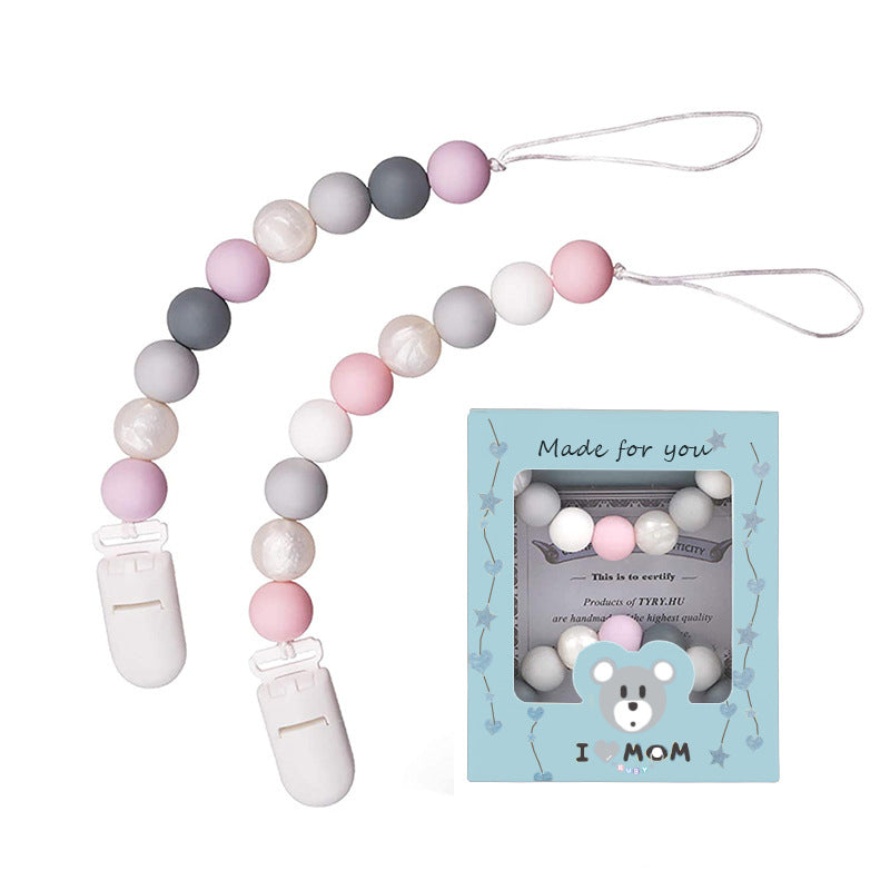 Baby Silicone Pacifier Chain, Baby Soothing Toys, Molars - Minihomy